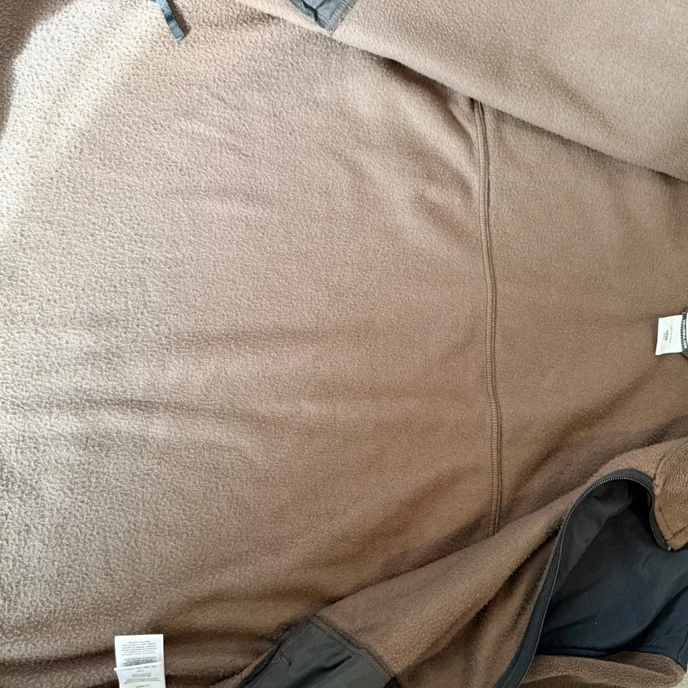 Columbia Full Zip Fleece‎ Jacket Men's XXL Brown Black Outdoor
